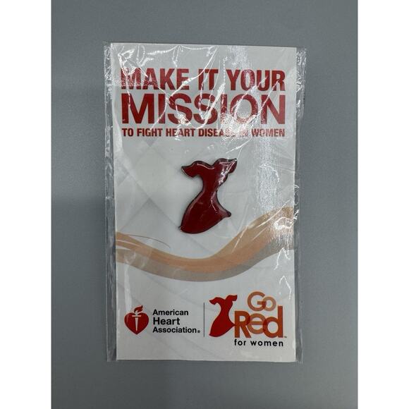 Go Red For Women Red Dress American Heart Association Macys Lapel Pin - Picture 1 of 5